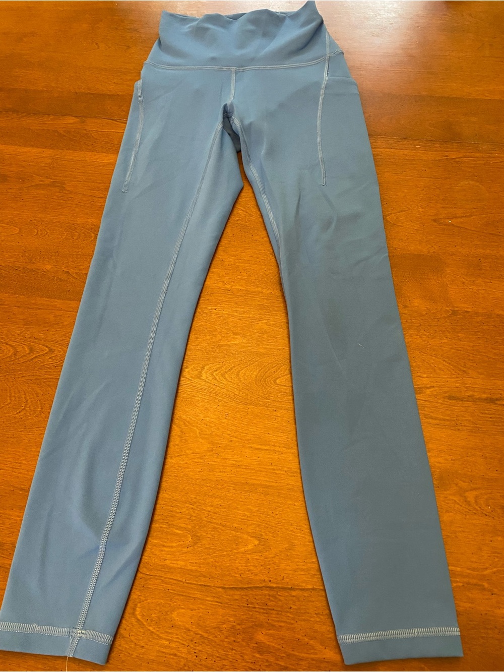 Lululemon High-Rise Ankle Leggings Gray Women's Size S Pockets Compression Logo